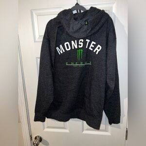Monster Energy full-zip hoodie dark gray men’s L
